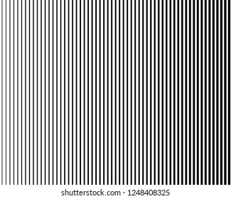 Black and white Line halftone pattern with gradient effect. Horizontal stripes. Parallel straight monochrome pattern Template for backgrounds and stylized textures. Vector illustration
