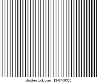Black and white Line halftone pattern with gradient effect. Horizontal stripes. Parallel straight monochrome pattern Template for backgrounds and stylized textures. Vector illustration

