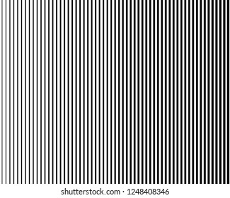 Black and white Line halftone pattern with gradient effect. Horizontal stripes. Parallel straight monochrome pattern Template for backgrounds and stylized textures. Vector illustration
