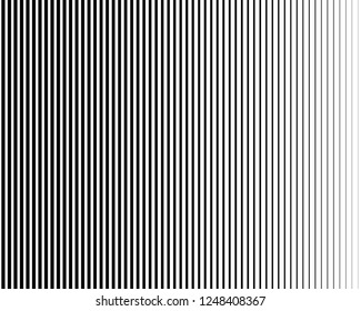 Black and white Line halftone pattern with gradient effect. Horizontal stripes. Parallel straight monochrome pattern Template for backgrounds and stylized textures. Vector illustration
