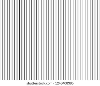 Black and white Line halftone pattern with gradient effect. Horizontal stripes. Parallel straight monochrome pattern Template for backgrounds and stylized textures. Vector illustration
