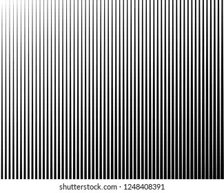 Black and white Line halftone pattern with gradient effect. Horizontal stripes. Parallel straight monochrome pattern Template for backgrounds and stylized textures. Vector illustration
