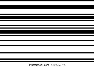 Black and white Line halftone pattern with gradient effect. Horizontal stripes. Parallel straight monochrome pattern Template for backgrounds and stylized textures. Vector illustration
