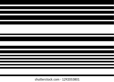 Black and white Line halftone pattern with gradient effect. Horizontal stripes. Parallel straight monochrome pattern Template for backgrounds and stylized textures. Vector illustration
