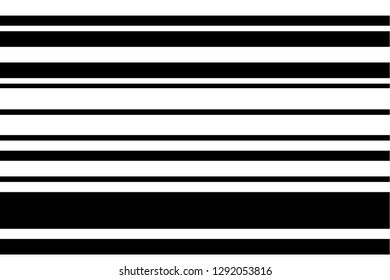 Black and white Line halftone pattern with gradient effect. Horizontal stripes. Parallel straight monochrome pattern Template for backgrounds and stylized textures. Vector illustration

