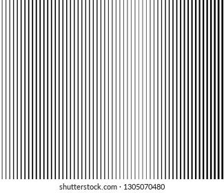 Black and white Line halftone pattern with gradient effect. Horizontal stripes. Parallel straight monochrome pattern Template for backgrounds and stylized textures. Vector illustration
