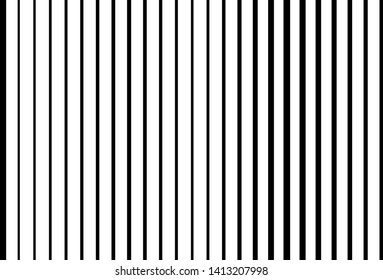 Black and white Line halftone pattern with gradient effect.Straight stripes. Parallel direct monochrome pattern Template for backgrounds and stylized textures. Vector illustration