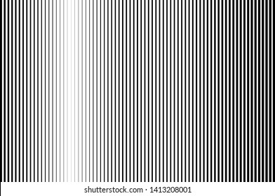 Black and white Line halftone pattern with gradient effect.Straight stripes. Parallel direct monochrome pattern Template for backgrounds and stylized textures. Vector illustration