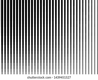 Black and white Line halftone pattern with gradient effect. Parallel straight monochrome pattern with stripes Template for backgrounds and stylized textures. Vector illustration
