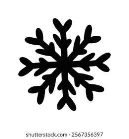 black and white line new year snowflake pattern element hands vector
