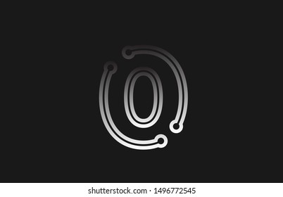 black and white line number 0 for company logo icon design. Suitable as logotype for a business