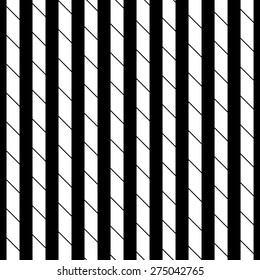A black and white line optical illusion. Seamless vector pattern