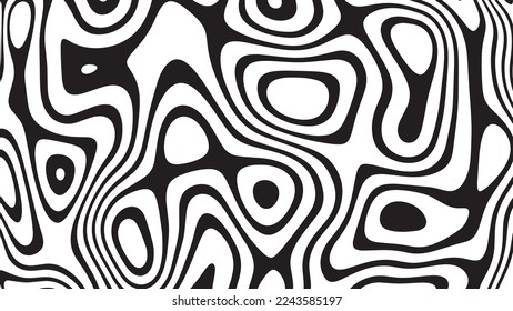 Textura de fondo abstracta de patrón de línea blanca y negra. Fondo ondulado y ondulado.