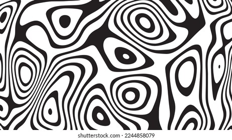 Textura de fondo abstracta de patrón de línea blanca y negra. Fondo ondulado y ondulado.