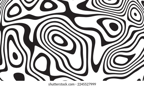 Textura de fondo abstracta de patrón de línea blanca y negra. Fondo ondulado y ondulado.