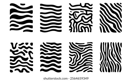 Black and White Line Patterns for Art Projects