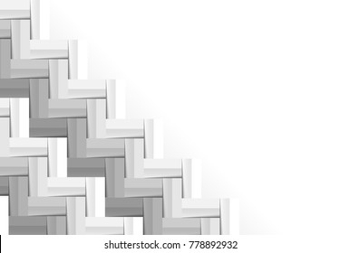 Black and white line weave abstract background