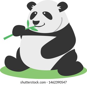 black and white linear paint draw panda vector illustration