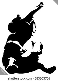 black and white linear paint draw elephant illustration