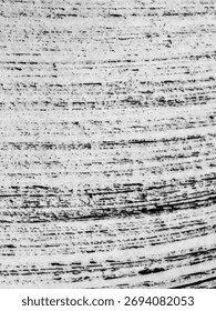 Textura Linear Preto e Branco Semelhante a Grão de Madeira ou Superfície Arranhada
