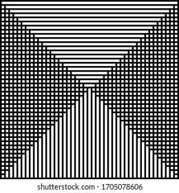 Black and white lines abstract graphic optical art