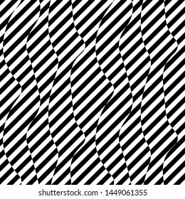 Black and White lines. Abstract pattern. Seamless background. Vector illustration.