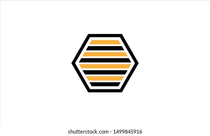 Black and White lines beehive flat icon