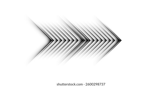 Black and white lines pattern with arrows shape. Transition background and jersey design. Vector Format Illustration. Fully editable vector element	