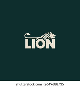 Black and white Lion head vector illustration
