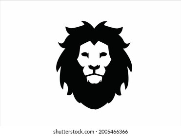 vector de león blanco y negro