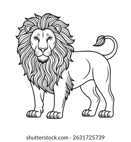 Black and white lion victor