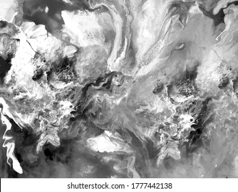 Black and white liquid marble texture. Fluid art. Abstract painting, background for wallpapers, posters, cards, invitations,  flyer, websites,desing packaging. Vector illustration