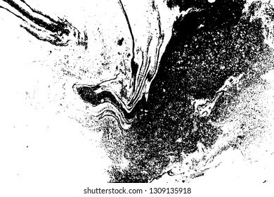 Black and white liquid marbled pattern