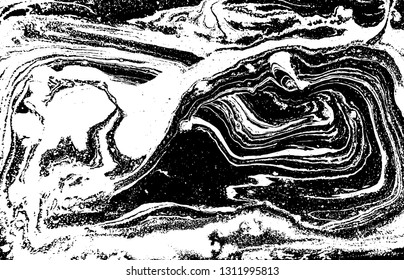 Black and white liquid marbled pattern.
