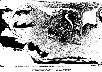 Black and white liquid marbled pattern.