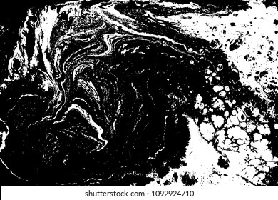 Textura líquida en blanco y negro. Dibujado a mano ilustración de mármol. Fondo de Vector Abstractas. Patrón de mármol monocromo.