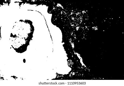 Black and white liquid texture. Hand drawn marbling illustration. Abstract vector background. Monochrome marble pattern.
