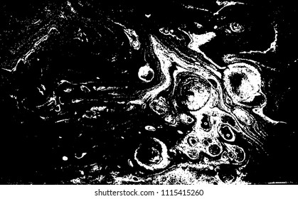 Black and white liquid texture. Marbled illustration. Abstract vector background. Monochrome marble pattern.