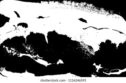 Black and white liquid texture. Marbled illustration. Abstract vector background. Monochrome marble pattern.
