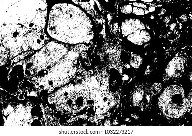 Black and white liquid texture. Watercolor hand drawn marbling illustration. Abstract vector background. Monochrome marble pattern.