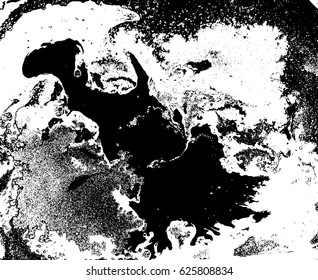 Black and white liquid texture, watercolor hand drawn marbling illustration, abstract vector background.