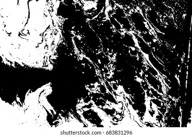 Black and white liquid texture. Watercolor hand drawn marbling illustration. Abstract vector background. Monochrome marble pattern
