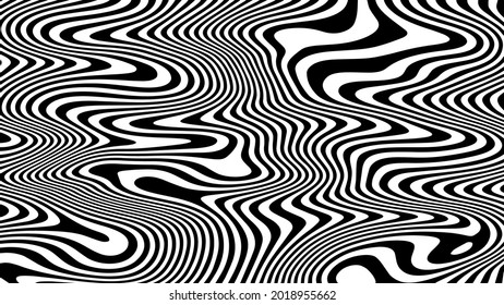 Black and white liquify lines design. Perfect for wall decoration, poster, cover, wedding greeting design etc.
