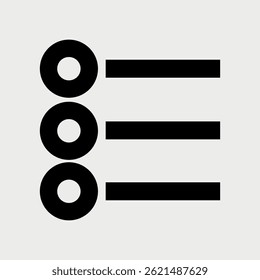 Icono de lista en blanco y negro