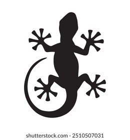 lagarto preto e branco ícone isolado vetor