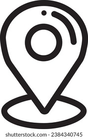 EPS de iconos de ubicación en blanco y negro