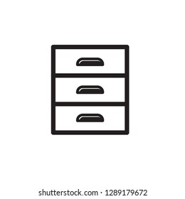 black and white locker isolated on white vector drawing