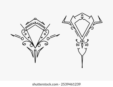 black and white logo for art emblem