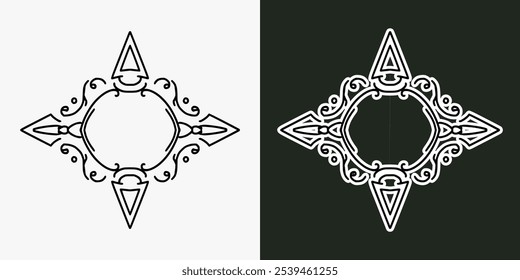 black and white logo for art emblem
