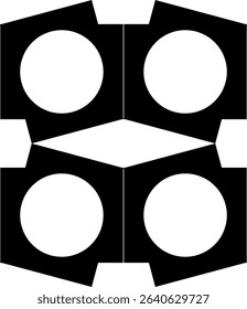 black and white logo box frame game  puzel lite box background vector trafic . 